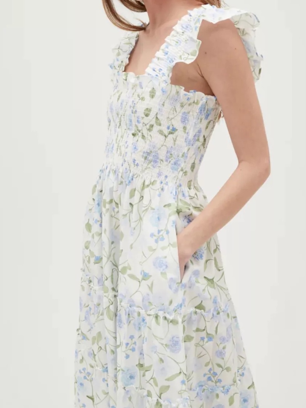 Hill House Ellie Nap Dress in Blue Peony Bouquet | Size XL | NWT
